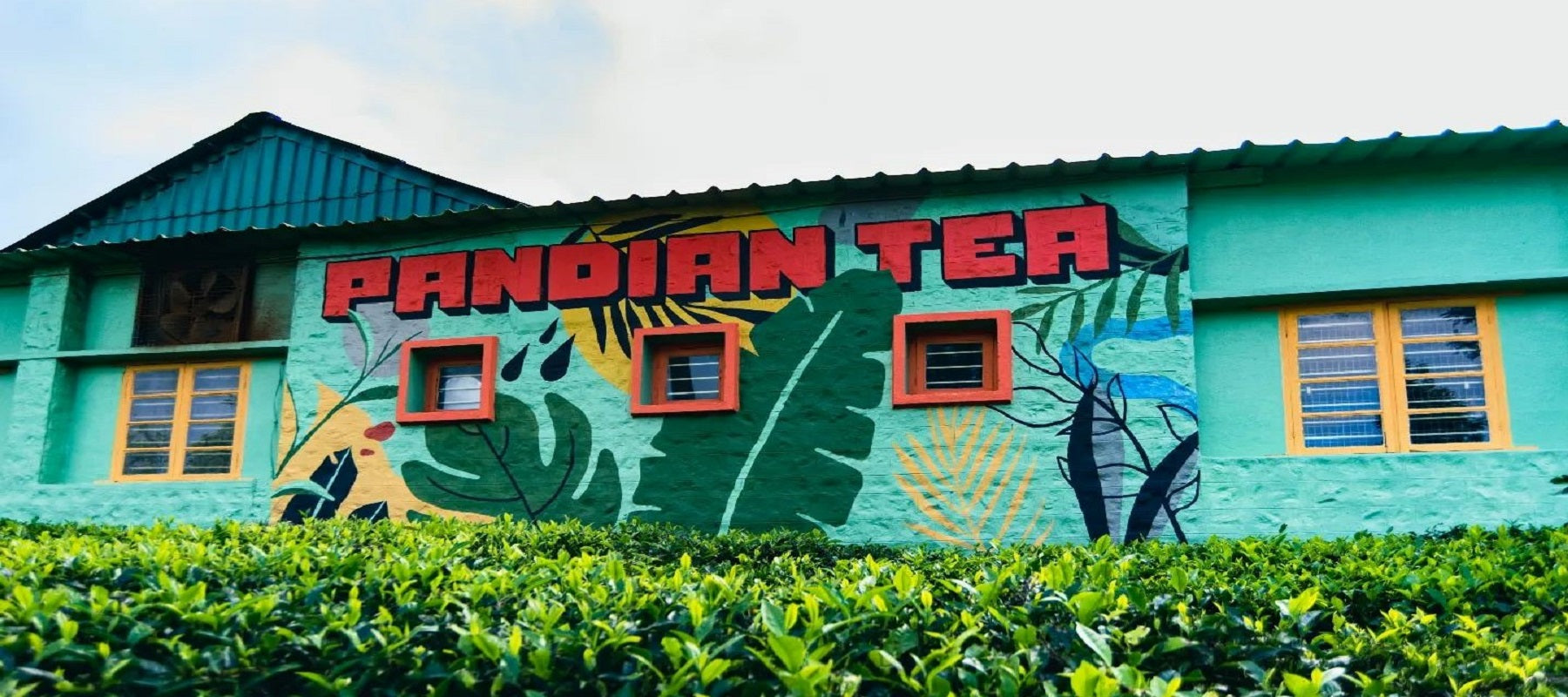 Main building of the Pandian black tea and green tea factory and plantation
